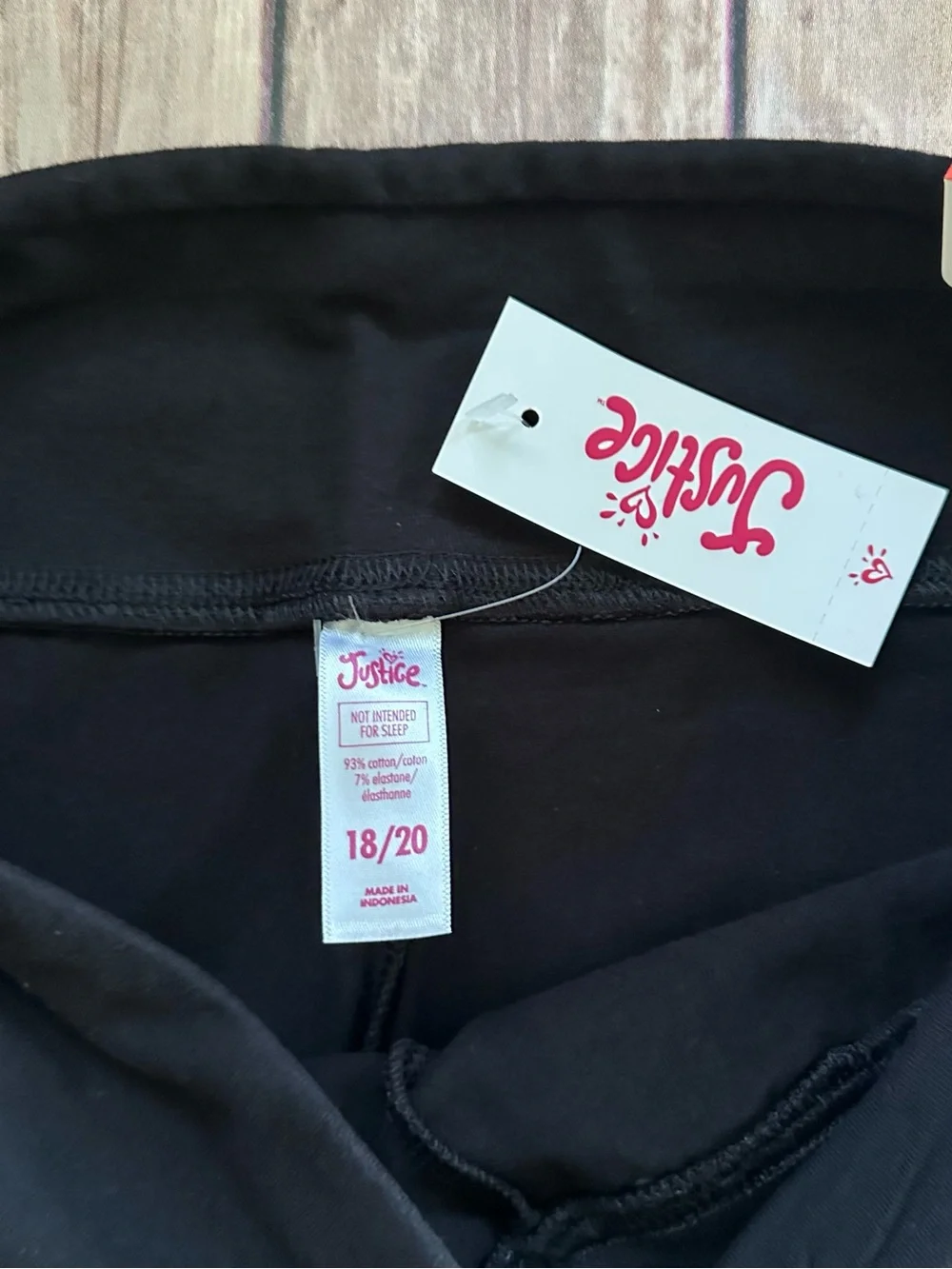 NWT Justice Black Girls Leggings